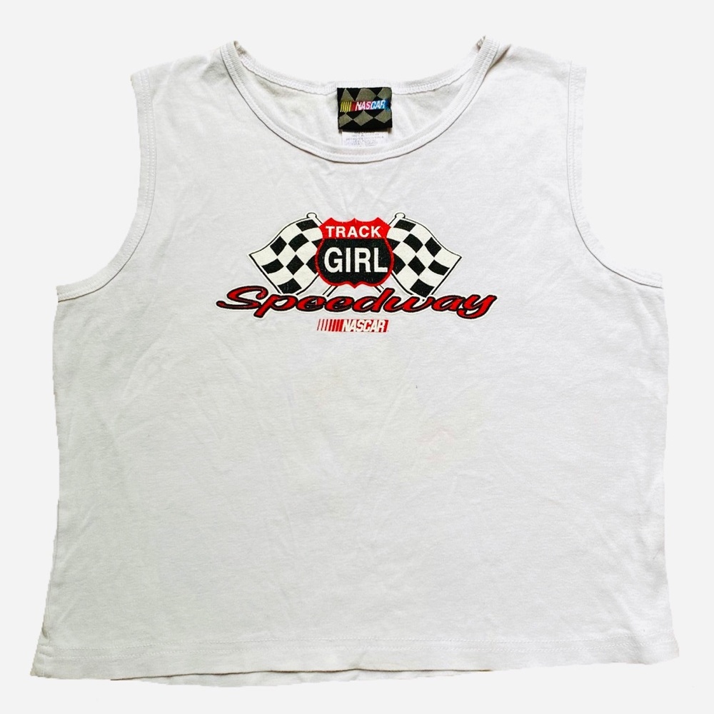 VINTAGE TRACK GIRL NASCAR TANK 🏎🖤